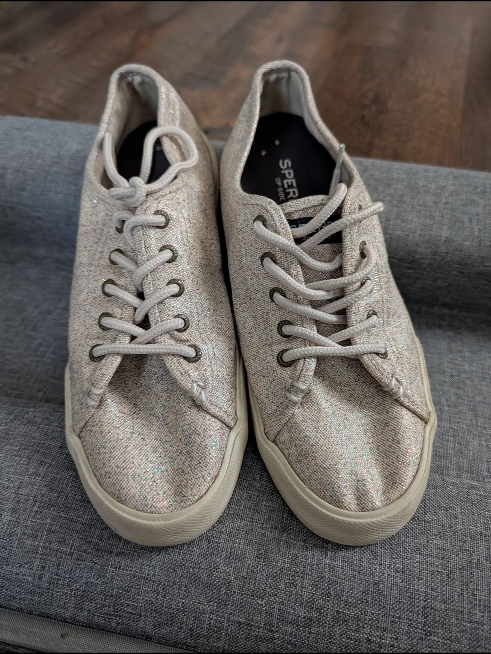 Sperry Women's Sparkle Low-Top Sneakers - Champagne Glitter